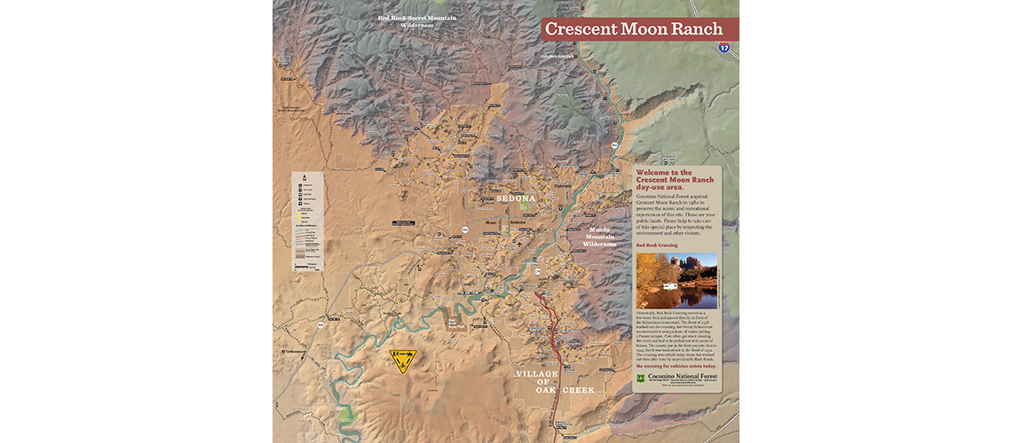 Crescent Moon map and interpretive sign